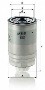 Palivový filtr MANN WK8034 (MF WK8034) Palivový filtr MANN WK8034 (MF WK8034)