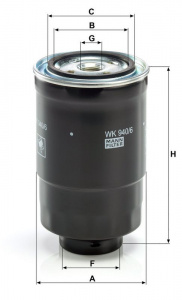 Palivový filtr MANN WK940/6X (MF WK940/6X) - NISSAN