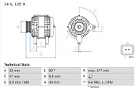 Alternátor BOSCH (BO 0986080270)