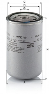 Palivový filtr MANN WDK719 (MF WDK719) - MAN