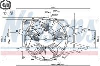Ventilátor chladiče NISSENS 85216