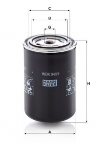 Palivový filtr MANN WDK940/1 (MF WDK940/1) Palivový filtr MANN WDK940/1 (MF WDK940/1)
