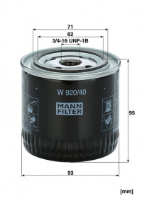 Olejový filtr MANN W920/40 (MF W920/40)