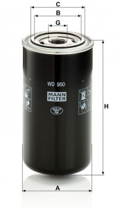 Hydraulický filtr MANN WD950 (MF WD950)