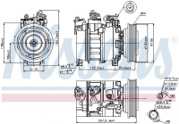 Kompresor klimatizace NISSENS 89094