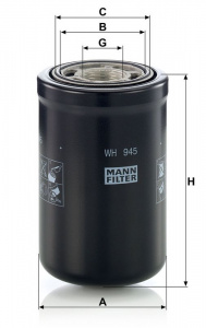 Hydraulický filtr MANN WH945 (MF WH945) Hydraulický filtr MANN WH945 (MF WH945)