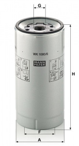 Palivový filtr MANN WK1080/6X (MF WK1080/6X) - MERCEDES-BENZ, RENAULT TRUCKS, SCANIA