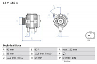 Alternátor BOSCH (BO 0986084230)