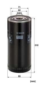 Olejový filtr MANN W962/36 (MF W962/36)
