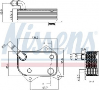 Chladič motorového oleje NISSENS 90711 Chladič motorového oleje NISSENS 90711