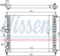 Chladič motoru NISSENS 617848 Chladič motoru NISSENS 617848