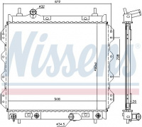 Chladič motoru NISSENS 61002 Chladič motoru NISSENS 61002