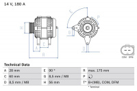 Alternátor BOSCH (BO 0986080090)