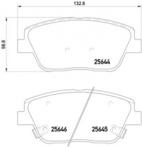 Sada brzdových destiček BREMBO P30066 - HYUNDAI, KIA Sada brzdových destiček BREMBO P30066 - HYUNDAI, KIA