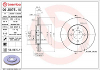 Brzdový kotouč BREMBO  09.B975.11