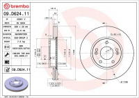 Brzdový kotouč BREMBO 09.D624.11