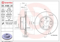 Brzdový kotouč BREMBO 09.4486.20 - BMW Brzdový kotouč BREMBO 09.4486.20 - BMW