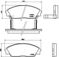 Sada brzdových destiček BREMBO P28016 - HONDA