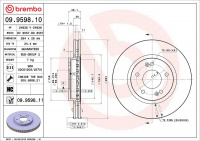 Brzdový kotouč BREMBO 09.9598.11 Brzdový kotouč BREMBO 09.9598.11