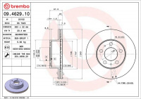 Brzdový kotouč BREMBO 09.4629.10 - VOLVO