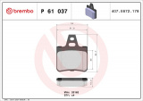 Sada brzdových destiček BREMBO P61037 - CITROËN