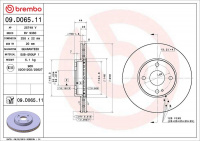 Brzdový kotouč BREMBO 09.D065.11 Brzdový kotouč BREMBO 09.D065.11
