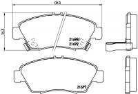 Sada brzdových destiček BREMBO P28024 - HONDA