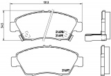 Sada brzdových destiček BREMBO P28024 - HONDA
