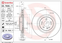 Brzdový kotouč BREMBO 09.7606.11 - MERCEDES-BENZ Brzdový kotouč BREMBO 09.7606.11 - MERCEDES-BENZ