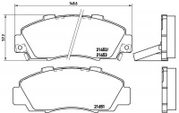 Sada brzdových destiček BREMBO P28026 - ACURA, HONDA