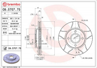 Brzdový kotouč BREMBO MAX 09.5707.75 - FORD