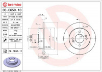 Brzdový kotouč BREMBO 08.C650.11 Brzdový kotouč BREMBO 08.C650.11