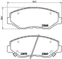 Sada brzdových destiček BREMBO P28035 - HONDA Sada brzdových destiček BREMBO P28035 - HONDA