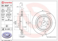 Brzdový kotouč BREMBO 09.9587.11 - VOLVO