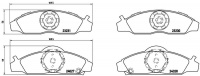 Sada brzdových destiček BREMBO P15008 - DAEWOO, SSANGYONG
