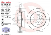 Brzdový kotouč BREMBO 09.R124.21 Brzdový kotouč BREMBO 09.R124.21