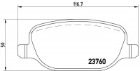 Sada brzdových destiček BREMBO P23089 - ALFA ROMEO Sada brzdových destiček BREMBO P23089 - ALFA ROMEO