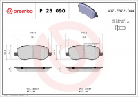 Sada brzdových destiček BREMBO P23090 Sada brzdových destiček BREMBO P23090