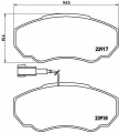 Sada brzdových destiček BREMBO P23091 - CITROËN, FIAT, PEUGEOT