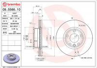 Brzdový kotouč BREMBO 09.5566.10 - VW