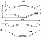 Sada brzdových destiček BREMBO P85005 - SEAT, VW