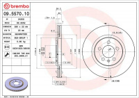 Brzdový kotouč BREMBO 09.5570.10 - VW