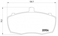 Sada brzdových destiček BREMBO P52013 - LDV Sada brzdových destiček BREMBO P52013 - LDV