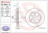 Brzdový kotouč BREMBO 09.B628.10 - NISSAN