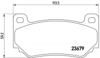 Sada brzdových destiček BREMBO P52018 - MG Sada brzdových destiček BREMBO P52018 - MG