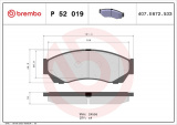 Sada brzdových destiček BREMBO P52019 - ROVER