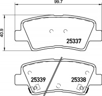 Sada brzdových destiček BREMBO P30094