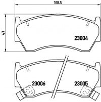 Sada brzdových destiček BREMBO P56033 - NISSAN Sada brzdových destiček BREMBO P56033 - NISSAN