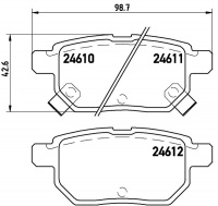 Sada brzdových destiček BREMBO P83083 - ASTON MARTIN, SUBARU, TOYOTA