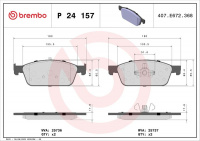 Sada brzdových destiček BREMBO P24157 - FORD
